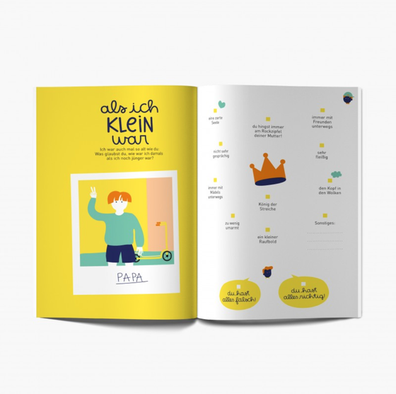 Minus Editions WIE DER VATER, SO DER SOHN ? - Buch zum ausfüllen - ab 6 Jahren 