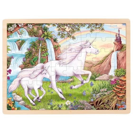 Goki Holzpuzzle Einhorn 48 Teile
