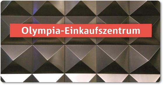 U-Bahn-Magnet, Ubahn München, U-Bahnhof Olympia Einkaufszentrum, Bayerns Landeshauptstadt München, Kühlschrankmagnet, tom baecker, a-point-of-view,  Ortsteil Moosach, Haltestelle, Münchner U-Bahn, Georg-Brauchle-Ring