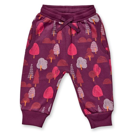 Sweathose "NEVIN", Biobaumwolle, GOTS-zertifiziert, trees plum