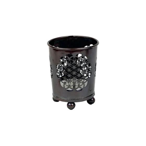 Teelichthalter "Blume des Lebens" bronzefarbig