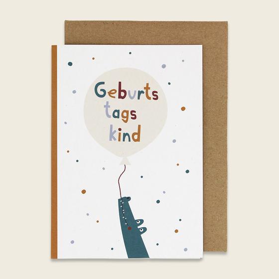 ava&yves Klappkarte - Krokodil Geburtstagskind