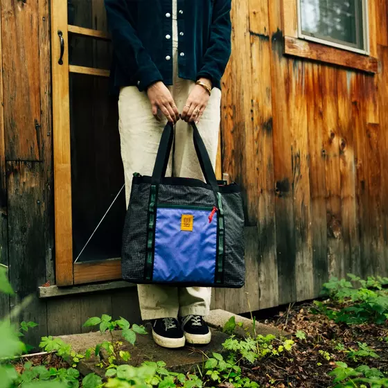Mountain Utility Tote Bag Grid Very Peri von Topo Designs
