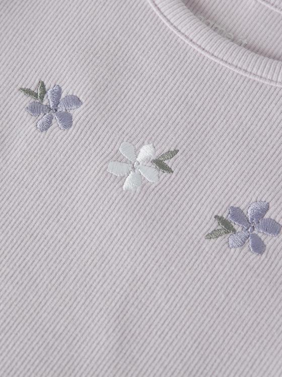 Name It Langarmshirt Mini Flowers Lavender Fog