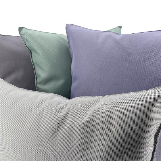 Outdoor Kissen Gartenkissen wetterfest 30 x 50 hellgrau grau