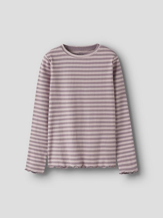 Name It Ripp Langarmshirt Streifen Toadstool Burnished