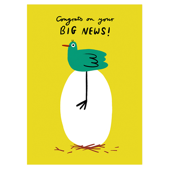 Au Contraire Big News Postkarte