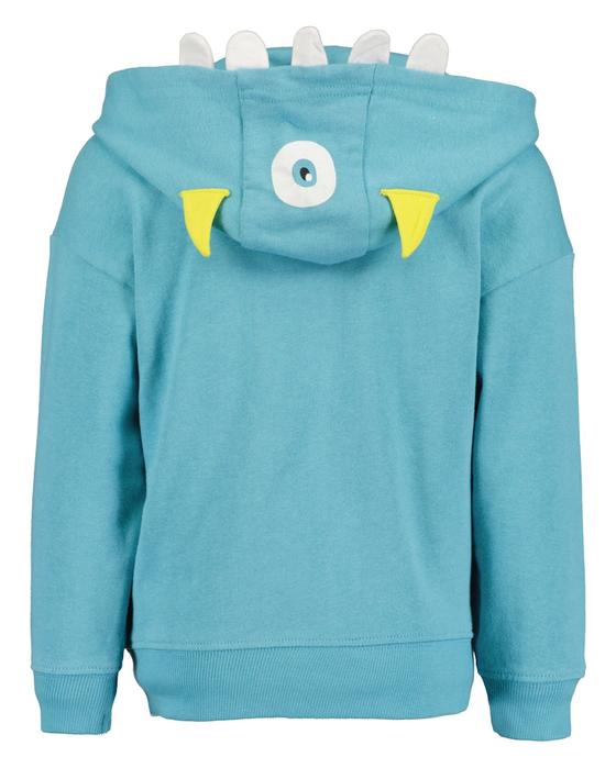 Sweatjacke "Funny Monster", Baumwolle, türkis