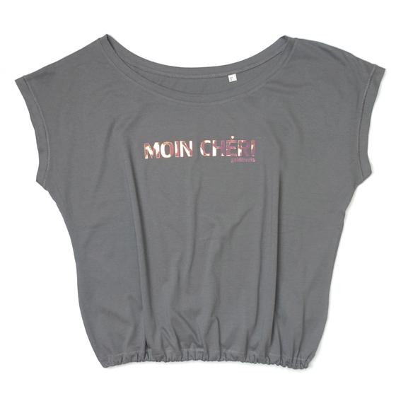 goldmarie MOIN CHÉRI Top Nanni Oversize - mit Flexbund - grau-holographic mit Glanz