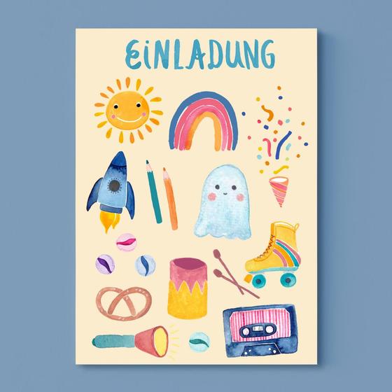 Frau Ottilie Postkarte - Einladungskarte