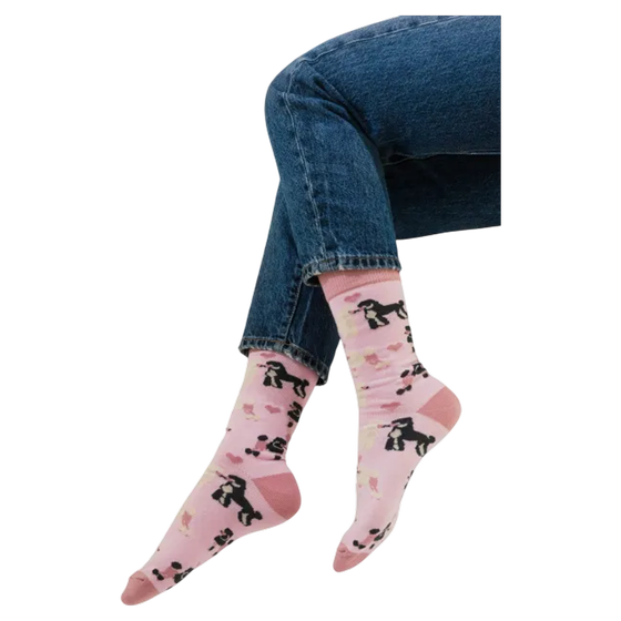 Organic Socken Pudel Blau oder Pink
