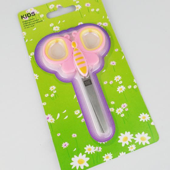 RICO DESIGN Kinderschere Schmetterling rosa-gelb