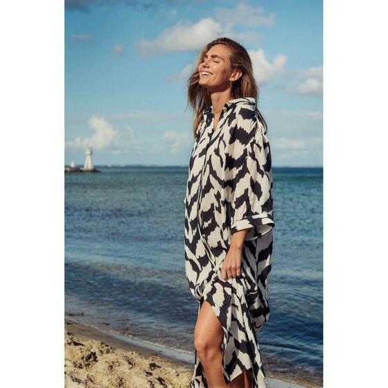 SAINT TROPEZ Blusen Kleid KelsieSZ 30514025 - gemustert - schwarz-weiß