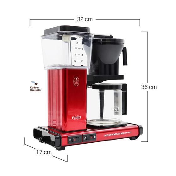 Moccamaster Filterkaffeemaschine Rot Metallic_Schönbergers Kaffeegreissler