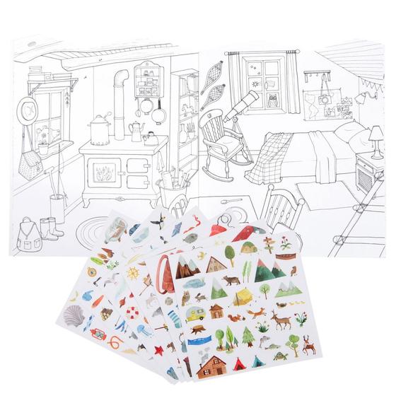 Moulin Roty Sticker Malbuch L'exlorature
