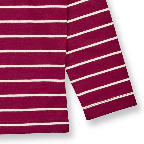 Sense Organics Langarmshirt Aluna Fox Geringelt Weinrot