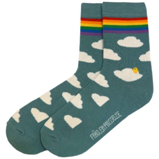 Fräulein Prusselise Bio Kindersocken Wolke Petrol