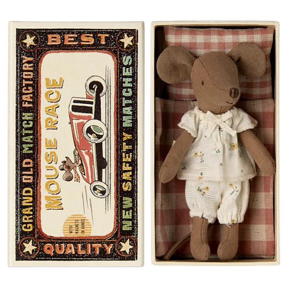 Maileg Große Schwester Maus in Streichholzschachtel