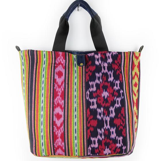 goldmarie Shopper Tasche JEANS Recycelt - MOINGIORNO - NR 7 - reversible - denim dunkelblau - 37x38x15cm