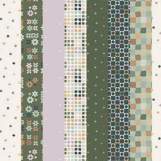 sweet treats cotton & steel fabrics grüner grafischer Baumwollstoff bei Spreefee alles zum Taschen nähen kaufen