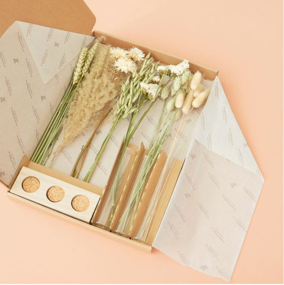 Blumengeschenk | Trockenblumen zum Verschicken - Natural