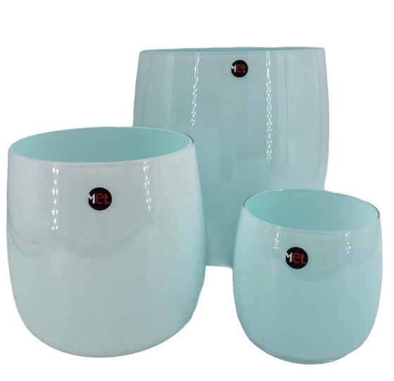 Mel Vase "Happy Spring" mittel, türkis