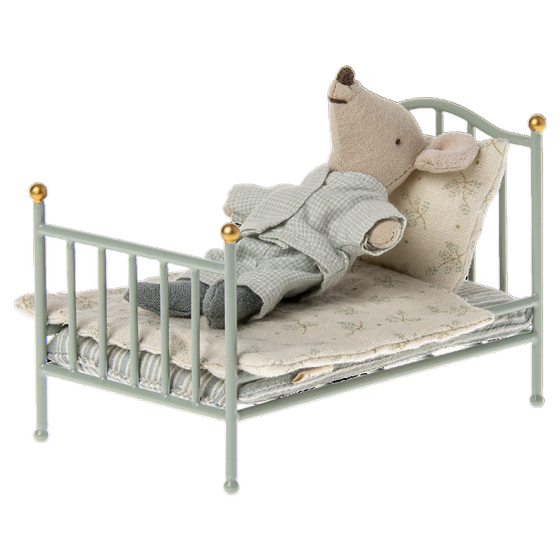 Maileg Vintage Bett Maus Minze