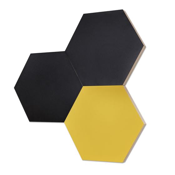 Magnetboard Hexagon 52,5cm und Kreidetafel