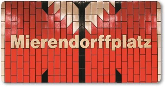 Mierendorffplatz U-Bahn Souvenir Magnet Kühlschrankmagnet Berlin von tom bäcker - U7 - Charlottenburg - Adenauer Platz - Jungfernheide