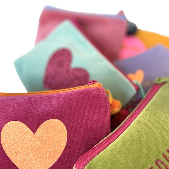 Frau Heidelberg Kosmetiktasche S pink mit NEON orange BESTE MAMA