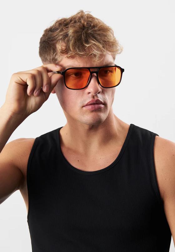 eco SHADES Sonnenbrille LAI - schwarz-orange - Unisex 