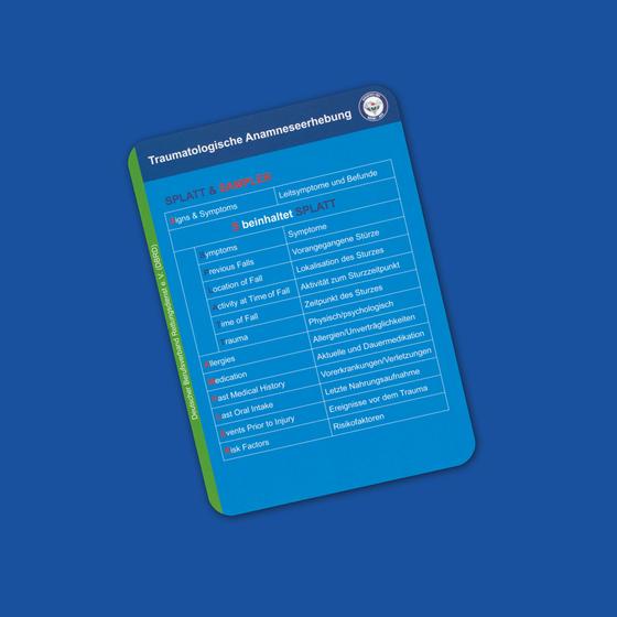 Taschenkarte GEMS - Traumatologische Anamneseerhebung/ BESD-Beurteilung von Schmerzen bei Demenz - beide Seiten