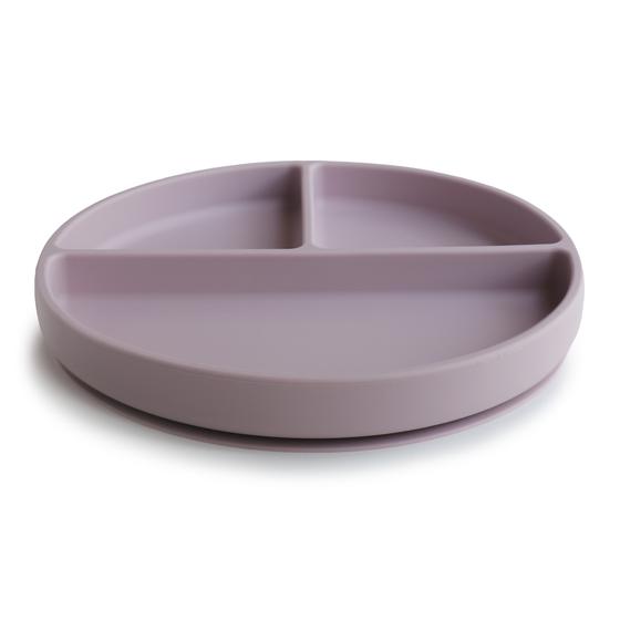 Mushie Silicon Plate Menüteller mit Saugnapf Soft Lilac
