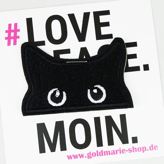 goldmarie Patches Aufnäher SCHWARZE KATZE - 7x4cm
