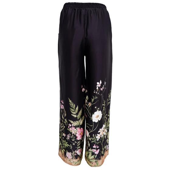 BLACK COLOUR Hose mit Floral Muster BCZENNIA 40915-BF - schwarz