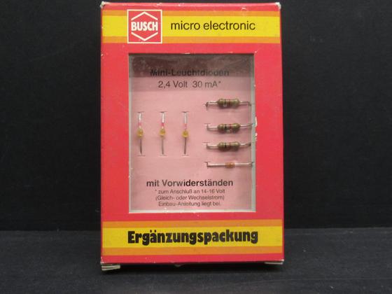 Busch 5985 Mini LED´s gelb 3-Stückmit Vorwiederstand Spur H0+N OVP