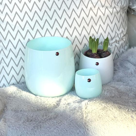 Mel Vase "Happy Spring" mittel, türkis