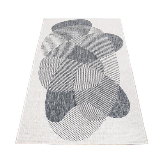 DUO Rug wendbarer Teppich silber