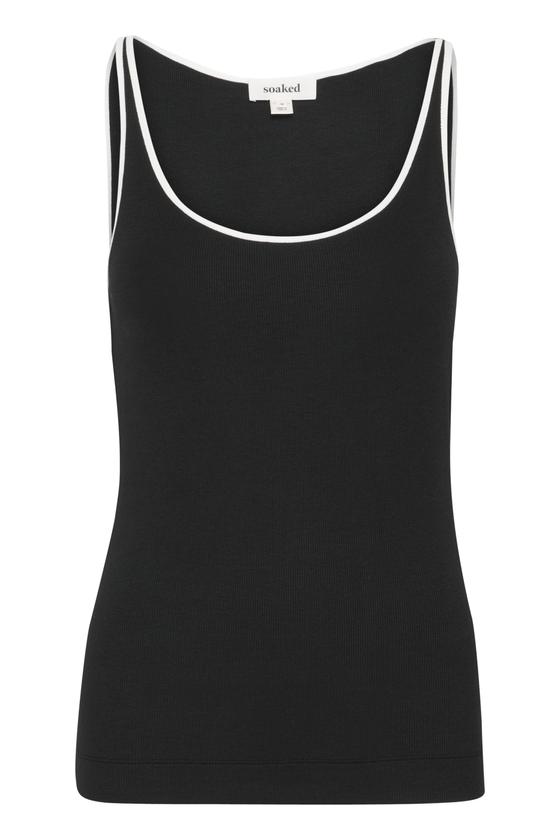 SOAKED IN LUXURY Tank Top SLIda 30408069 schwarz-weiß