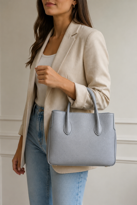 Maxima Handtasche klein nebbia, hellgrau