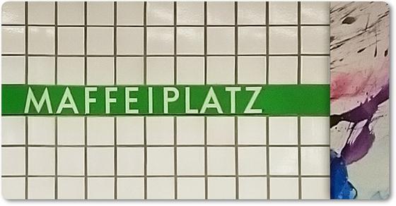 U-Bahnhof Maffeiplatz Nr 6739 Kühlschrankmagnet der Nürnberger U1 - Lichtenhof