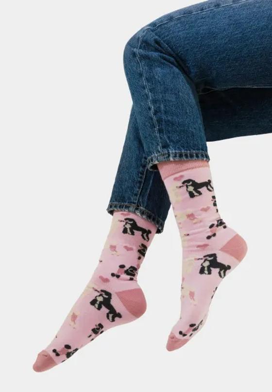 Organic Socken Pudel Blau oder Pink