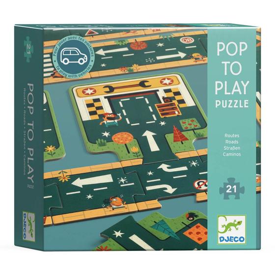 Djeco Pop To Play Straßenpuzzle 21 Teile