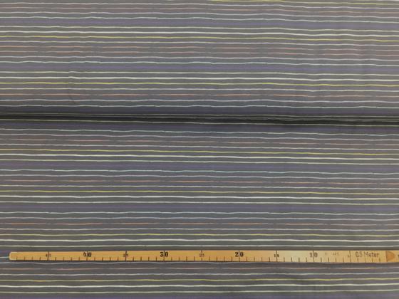 Jersey bunte Streifen grau
