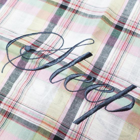 goldmarie Kissenhülle SLEEP & FUCK kariert bunt - 40x40cm