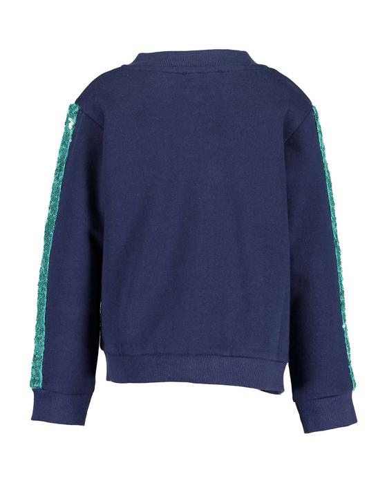 Sweatjacke "Mermaids are real" mit Pailletten-Streifen