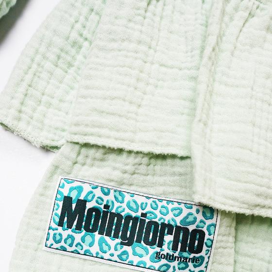 goldmarie Jumpsuit kurz LOVE PEACE MOIN Leo Label - pistazie 