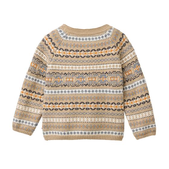 People wear Organic Strick Pullover Norweger Sand