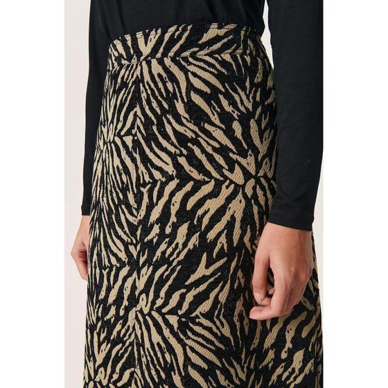 SOAKED IN LUXURY Jacquard Rock SLLYLIA 30407237 - Zebramuster - schwarz-sand