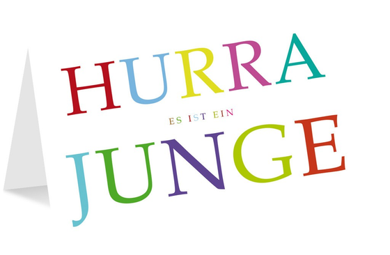 Klappkarte "Hurra, es ist ein Junge"